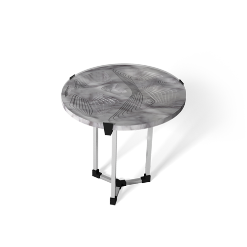 Maison & Maison, designer et créateur de meuble en marbre,  vous présente sa collection sur mesure de tables basses et d'appoint mixant marbre et impression 3D sur le thème « Topographie » : Sud