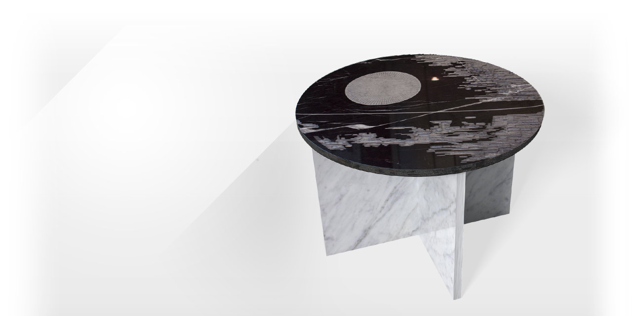 Maison & Maison, designer et créateur en marbre, présente son modèle - hommage à la science fiction, une table d'appoint en marbre sur mesure : Deathstar